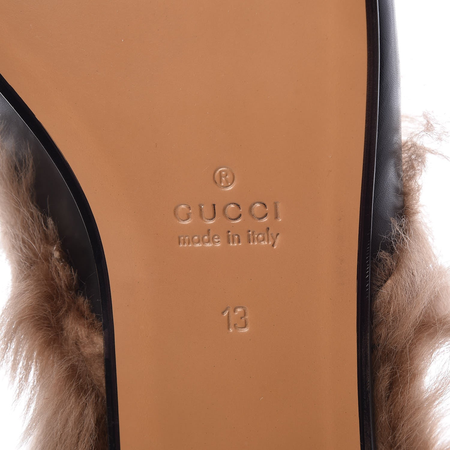 Gucci Calfskin Fur Dragon UFO Embroidered Mens Princetown Slippers 13 Black 6 of 8