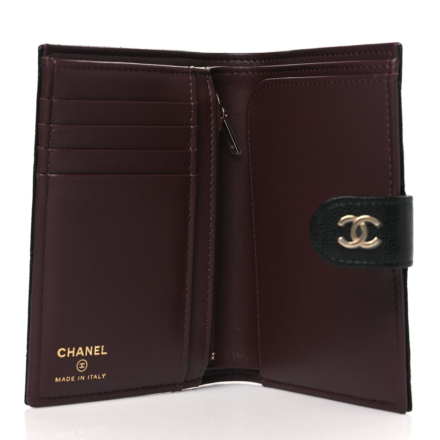 Caviar Quilted Passport Holder Black