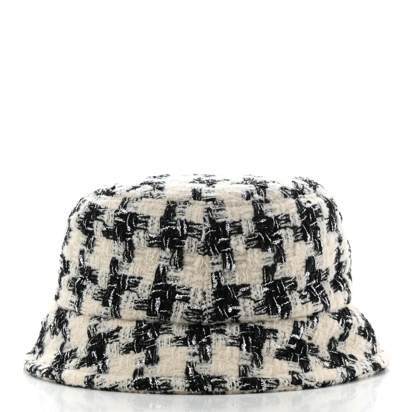 Tweed Bucket Hat S Black Ecru