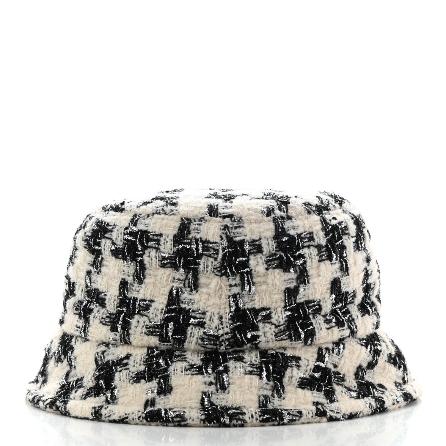 Chanel Tweed Bucket Hat S Black Ecru 6 of 8