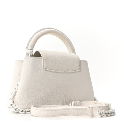 Louis Vuitton Taurillon Capucines East West Mini Optic White 2 of 8