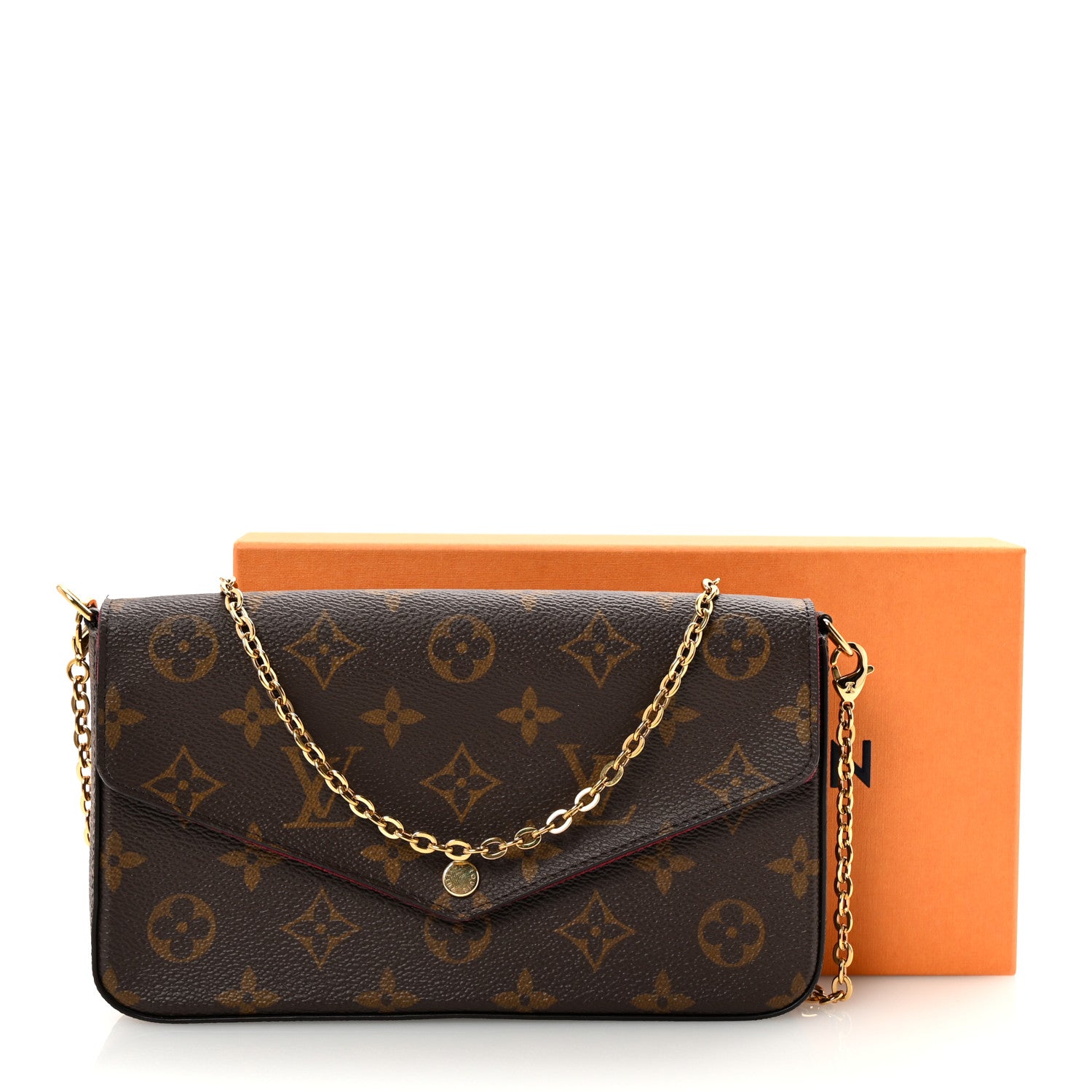 Louis Vuitton Monogram Pochette Felicie Chain Wallet Fuchsia 10 of 10