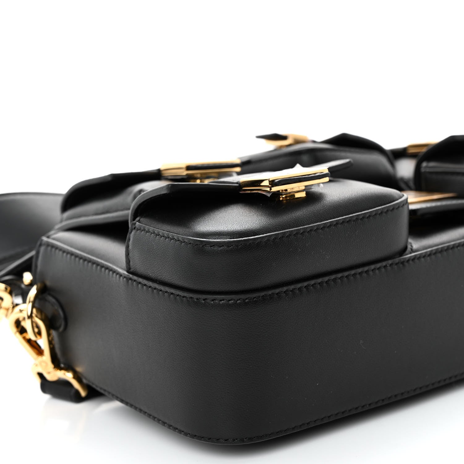 Fendi Shiny Nappa Multipocket Baguette Black 8 of 9