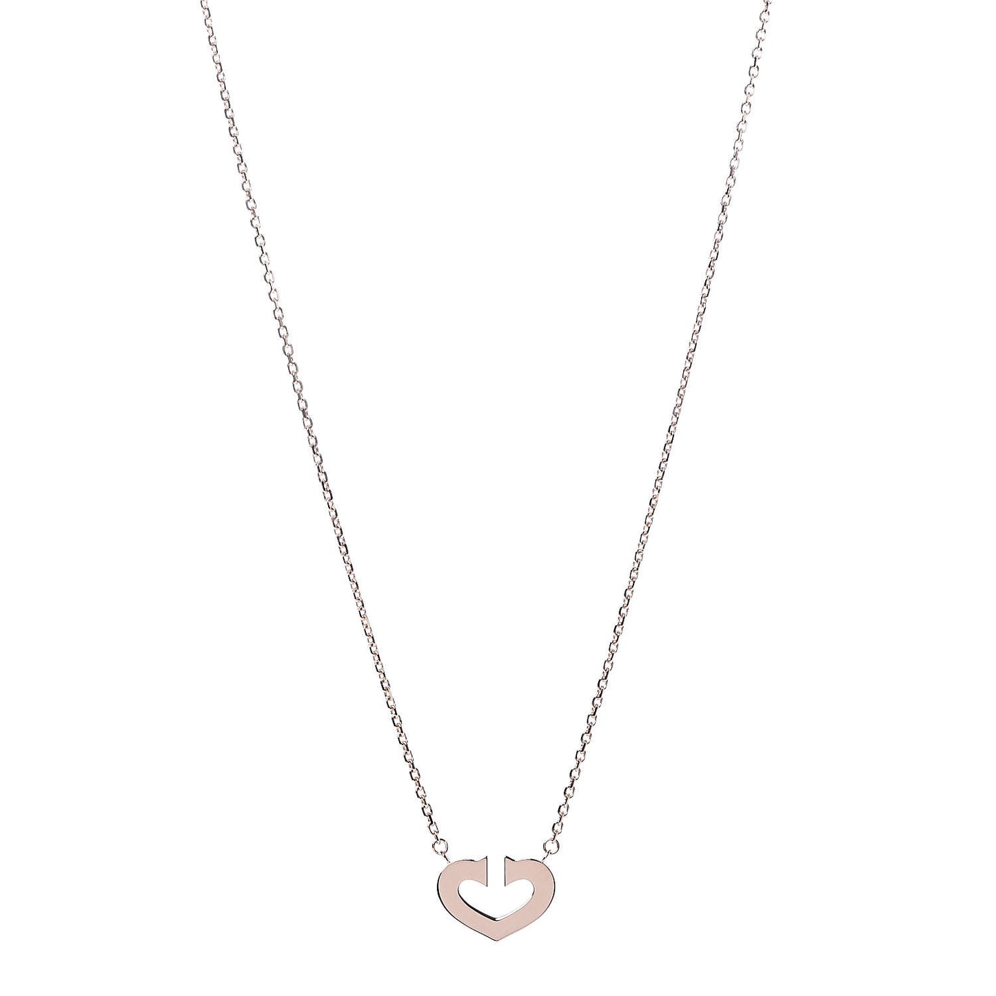 18K Pink Gold Medium Hearts and Symbols Necklace