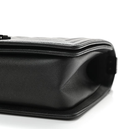 Chanel Caviar Quilted Medium Boy Flap So Black 10 of 10
