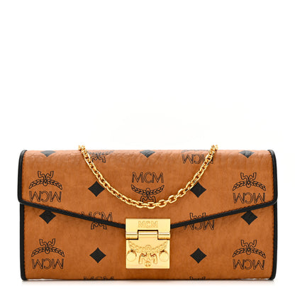MCM Visetos Patricia Wallet On Chain Cognac 1 of 7