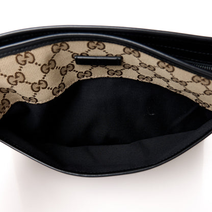 Gucci GG Monogram Web Flat Messenger Bag Black 5 of 11