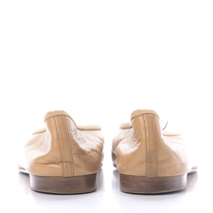 Chanel Lambskin Cap Toe CC Ballerina Flats 40 Beige 5 of 11
