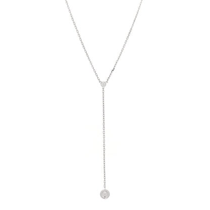 Cartier 18K White Gold Diamond LOVE Drop Necklace 1 of 5