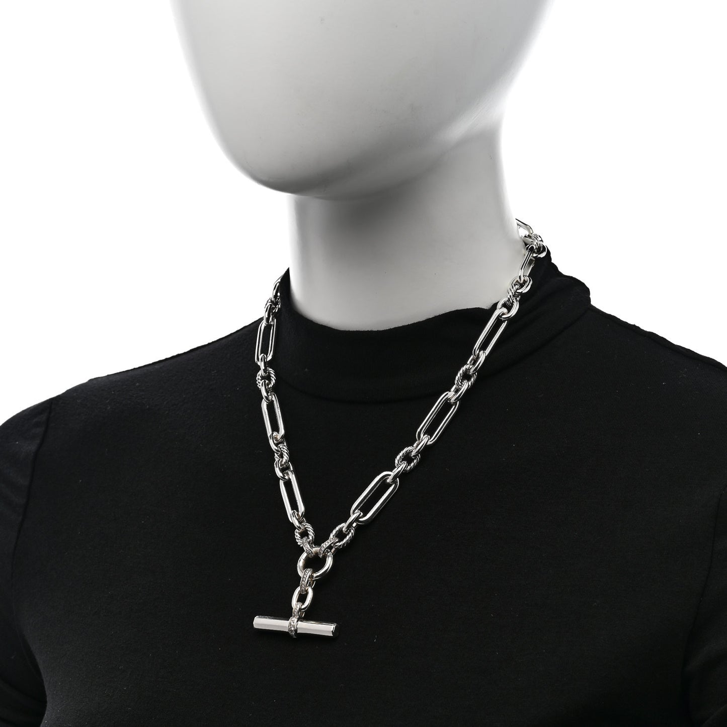 Sterling Silver Diamond Lexington Chain Necklace
