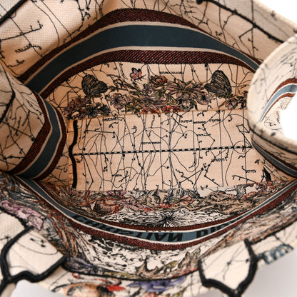 Christian Dior Canvas Embroidered Large Zodiac Book Tote Latte Multicolor 5 of 15