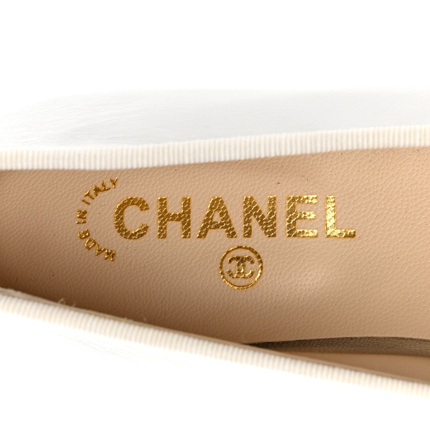 Chanel Lambskin CC Cap Toe Ballerina Flats 40.5 White Black 6 of 7
