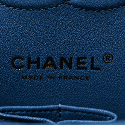 Chanel Caviar Quilted Medium Double Flap Blue 6 of 14