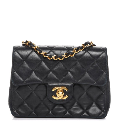 Chanel Lambskin Quilted Mini Square Flap Black 1 of 8