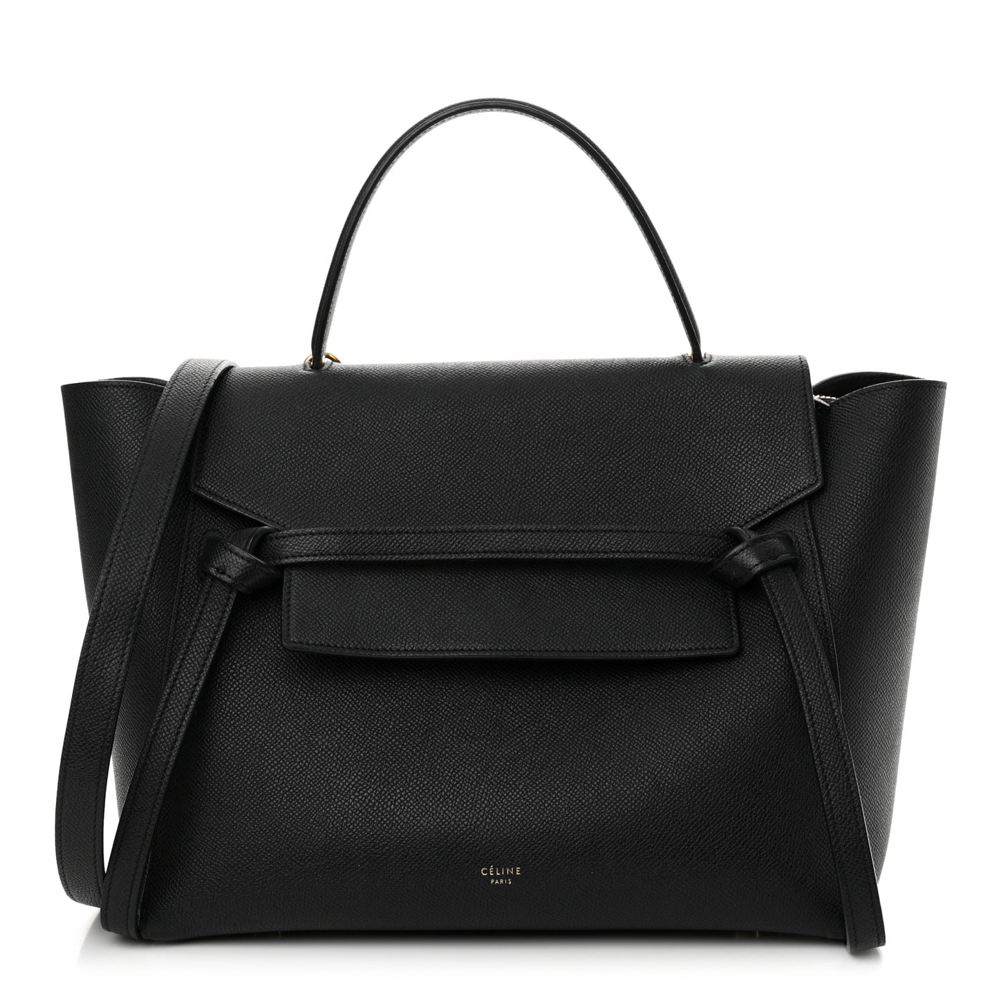 Grained Calfskin Mini Belt Bag Black