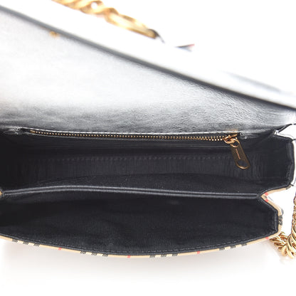 Burberry Smooth Calfskin 1983 Knight Check Link Shoulder Bag Silver 4 of 12