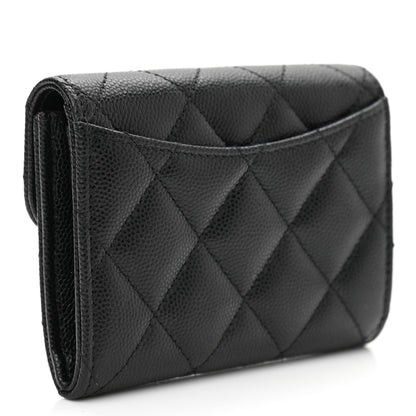 Chanel Caviar Quilted Flap Card Holder Black 3 of 9