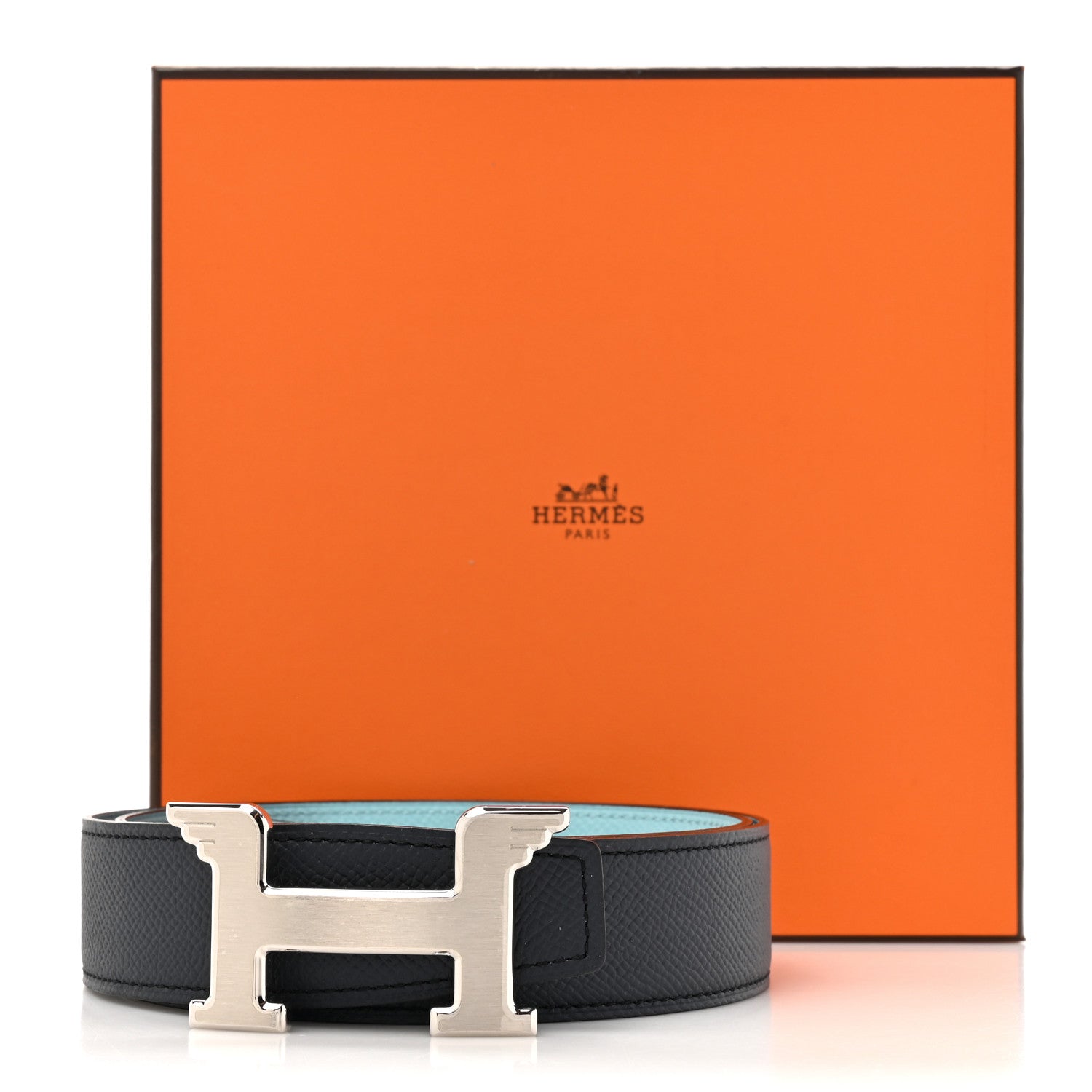 Hermes Epsom 32mm Pegase H Belt 80 32 Bleu Atoll Bleu Indigo 8 of 8