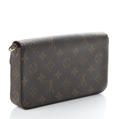 Louis Vuitton Monogram Pochette Felicie Chain Wallet Fuchsia 3 of 11
