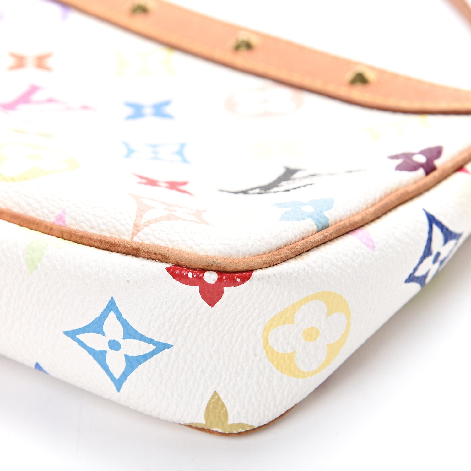 Louis Vuitton Monogram Multicolor Pochette Accessories White 10 of 14