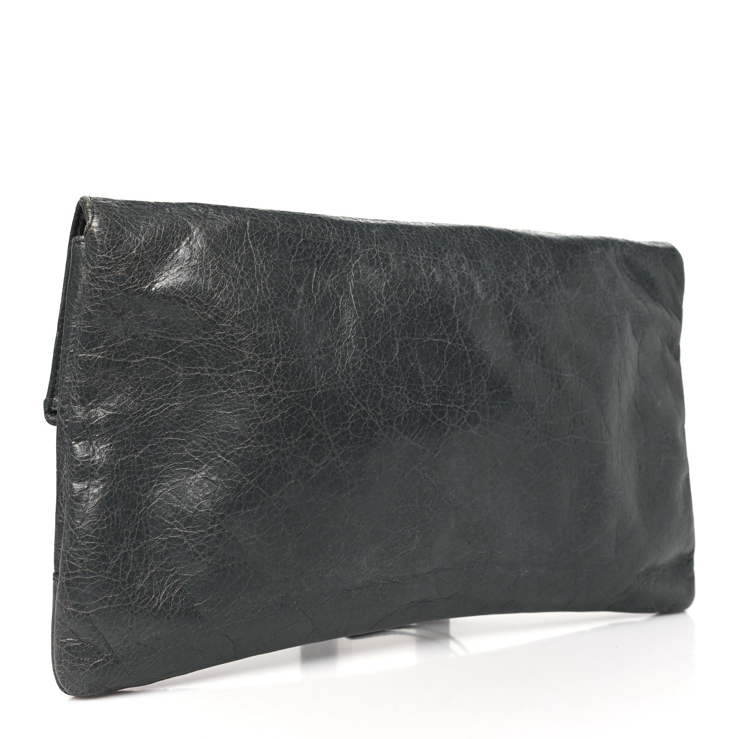 Balenciaga Agneau Classic Hardware Envelope Clutch Gris Tarmac 4 of 12