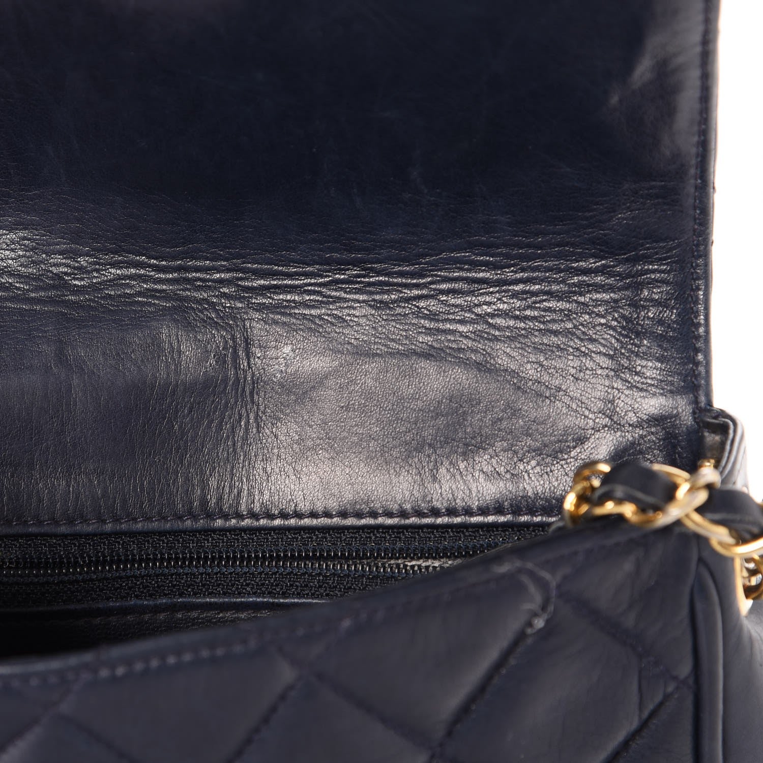 Chanel Lambskin Quilted Mini Flap Navy Blue 6 of 12