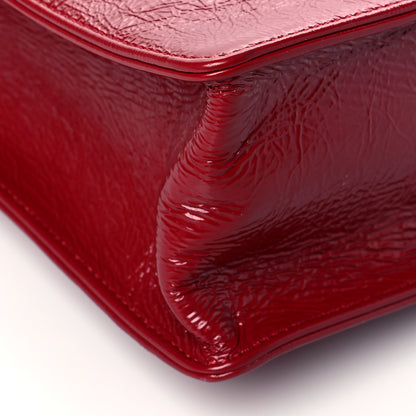 Chanel Shiny Aged Calfskin North South Shopping Bag Red 5 of 11
