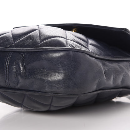 Chanel Lambskin Quilted Mini Flap Navy Blue 12 of 12