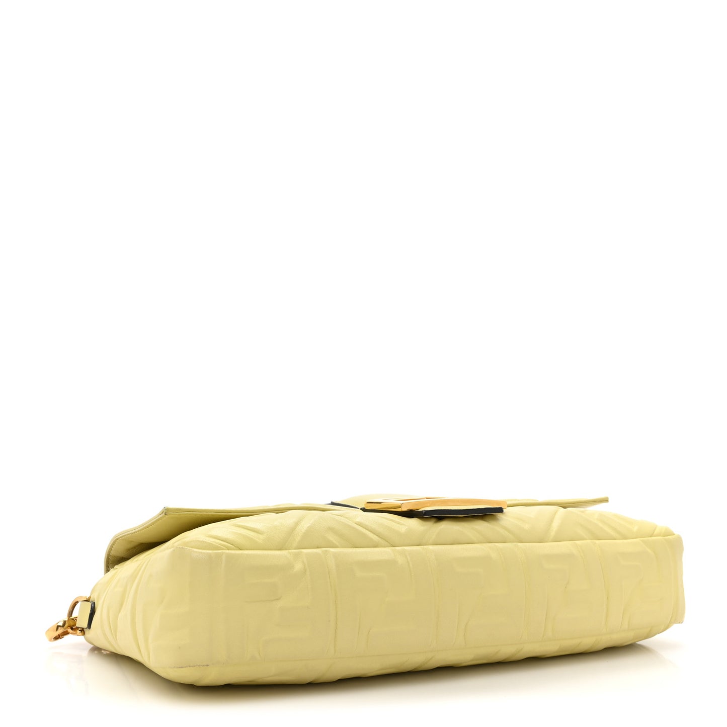 Nappa FF 1974 Embossed Large Baguette Banana