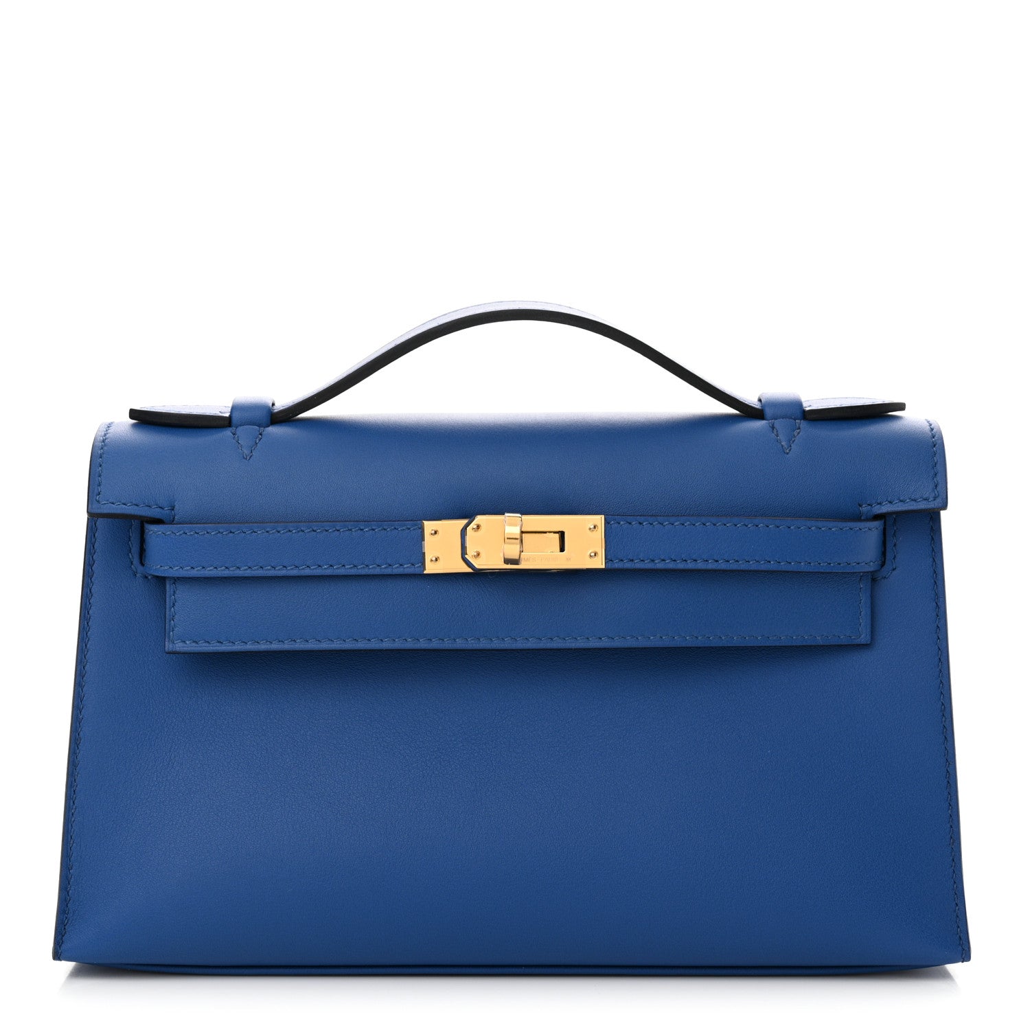 Hermes Swift Kelly Pochette Clutch Bleu France 1 of 10