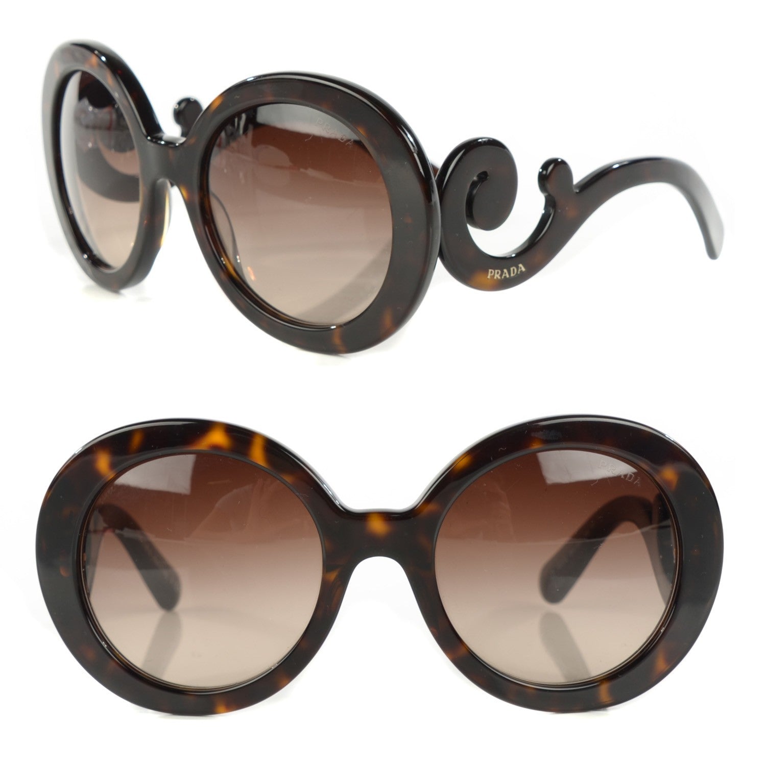 Prada Baroque Sunglasses SPR 27N Tortoise 1 of 6