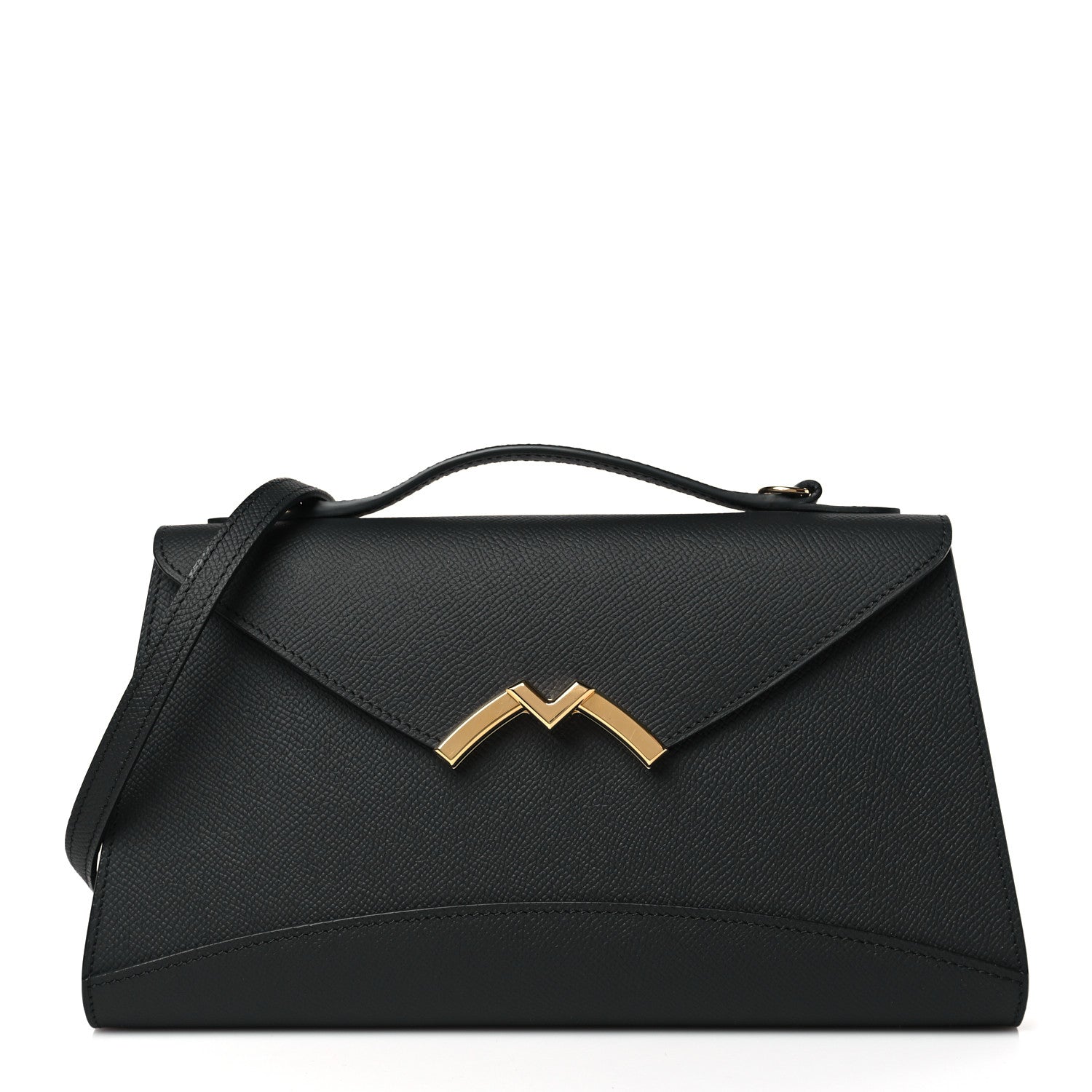 Moynat Carat Calfskin Gabrielle Clutch Black 1 of 8