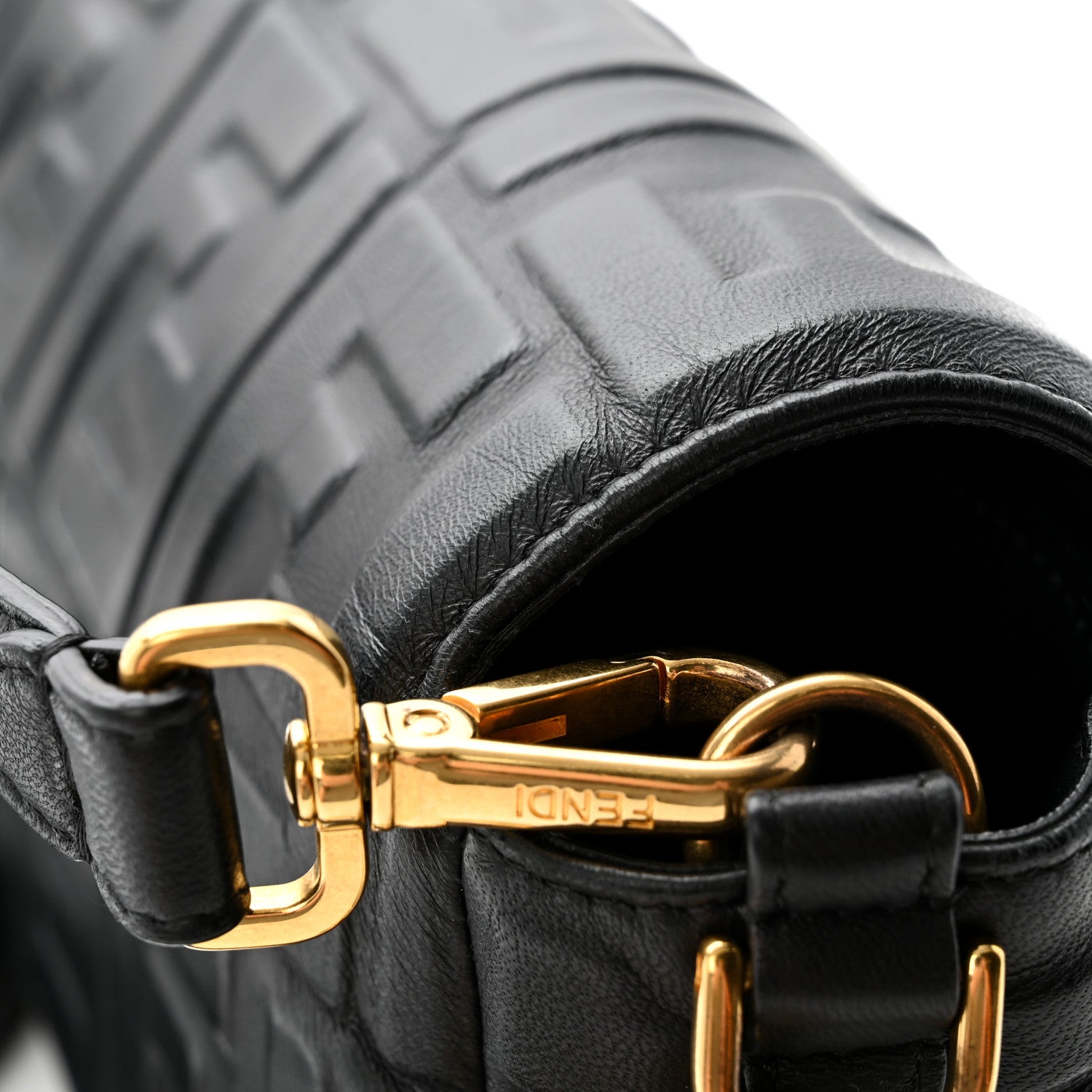 Fendi Nappa FF 1974 Embossed Baguette Black 11 of 11