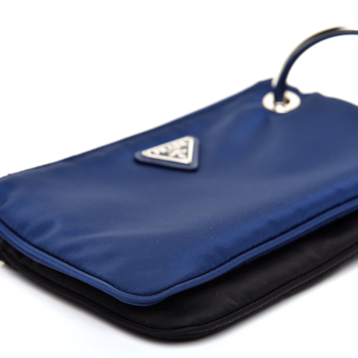 Prada Tessuto Nylon Pouch Set Royal Black 7 of 14