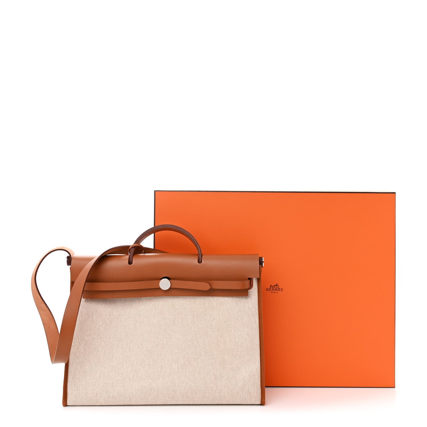 Hermes Vache Hunter Criss Viking Herbag Messenger 39 Ecru Beige Fauve 12 of 12