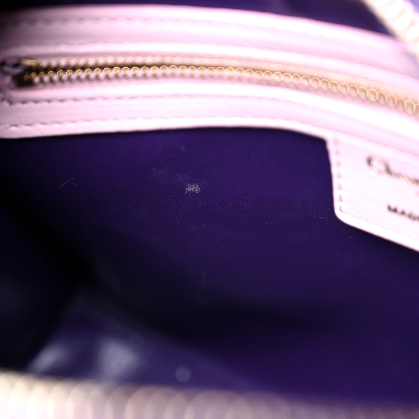 Lambskin Cannage Medium Tri-Color Lady Dior Purple Light Pink