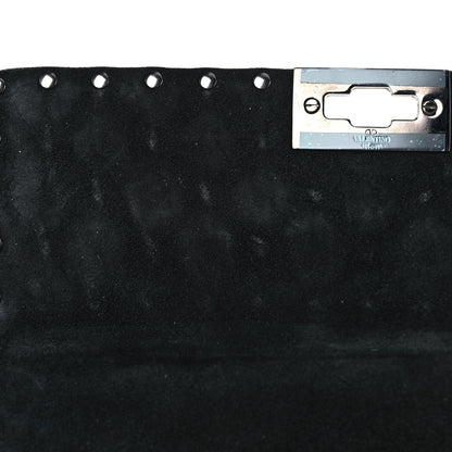 Valentino Garavani Craquele Nappa Medium Rockstud Spike Shoulder Bag Black 9 of 12