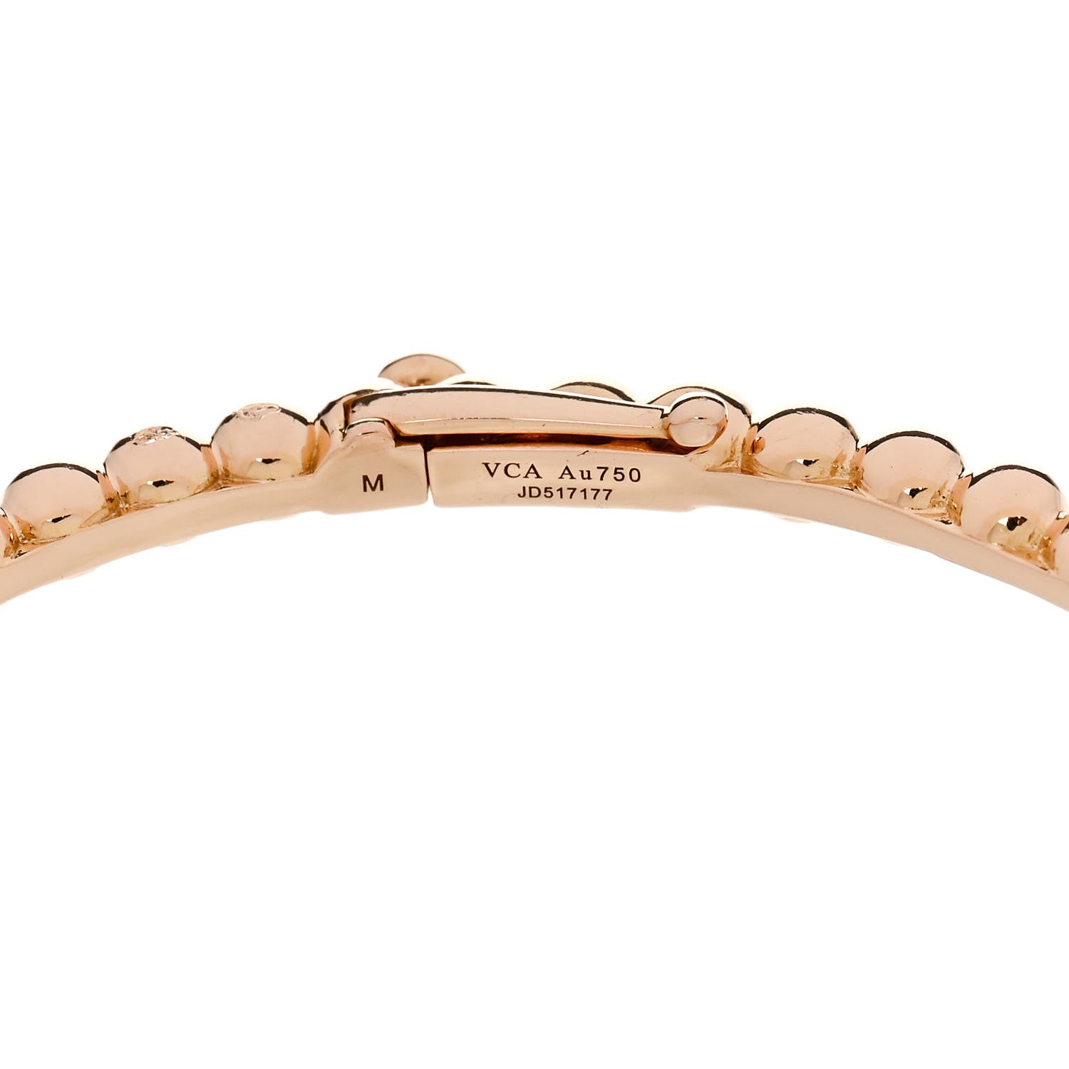 Van Cleef & Arpels 18K Rose Gold Perlee Pearls of Gold Bracelet M 3 of 4