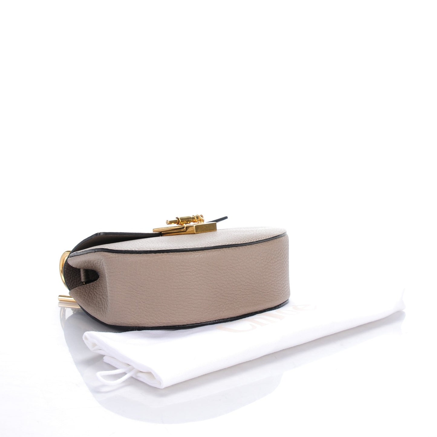 Grained Lambskin Mini Drew Shoulder Bag Motty Grey