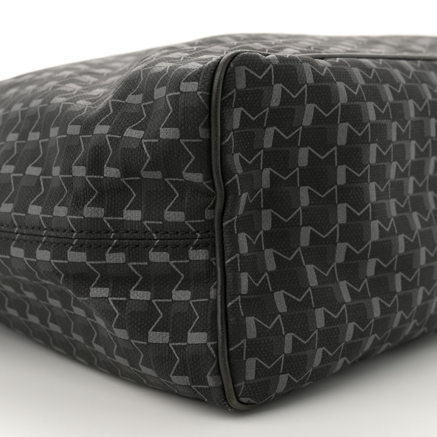 Moynat Calfskin Canvas 1920 M Monogram MM Tote Black 9 of 14