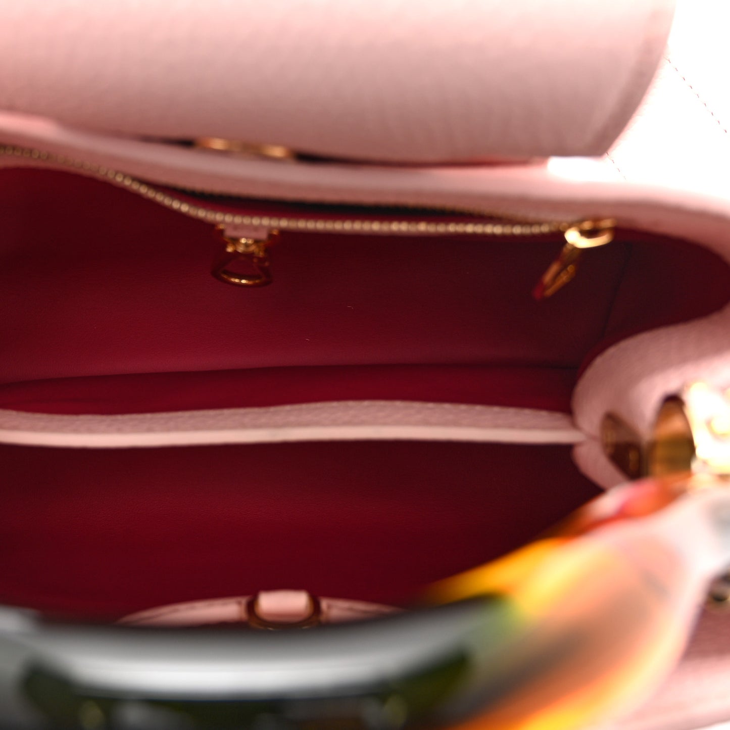 Taurillon Resin Murano Capucines BB Rose Jasmin
