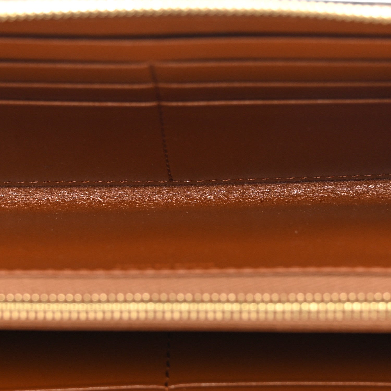 Celine Natural Calfskin Large Zip Around Multifunction Wallet Tan 5 of 8