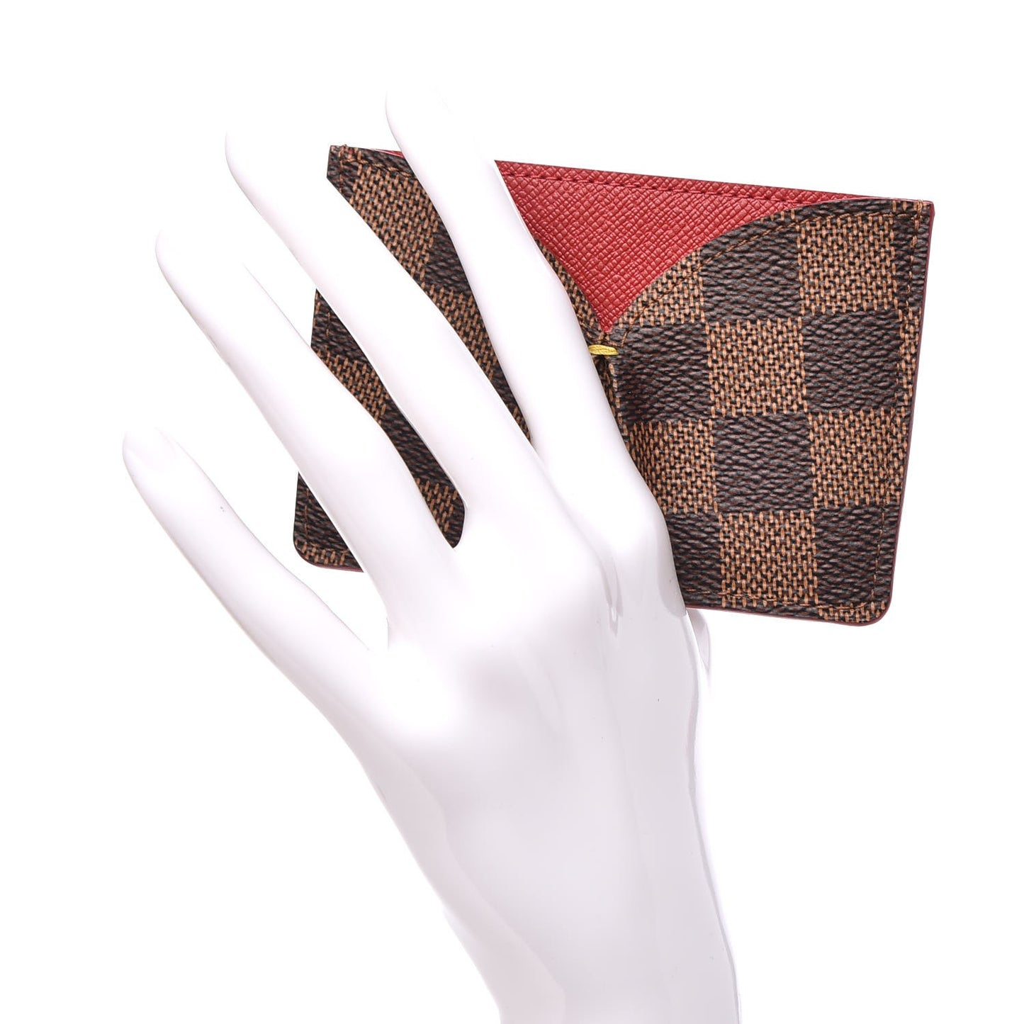 Damier Ebene Caissa Card Holder Cherry