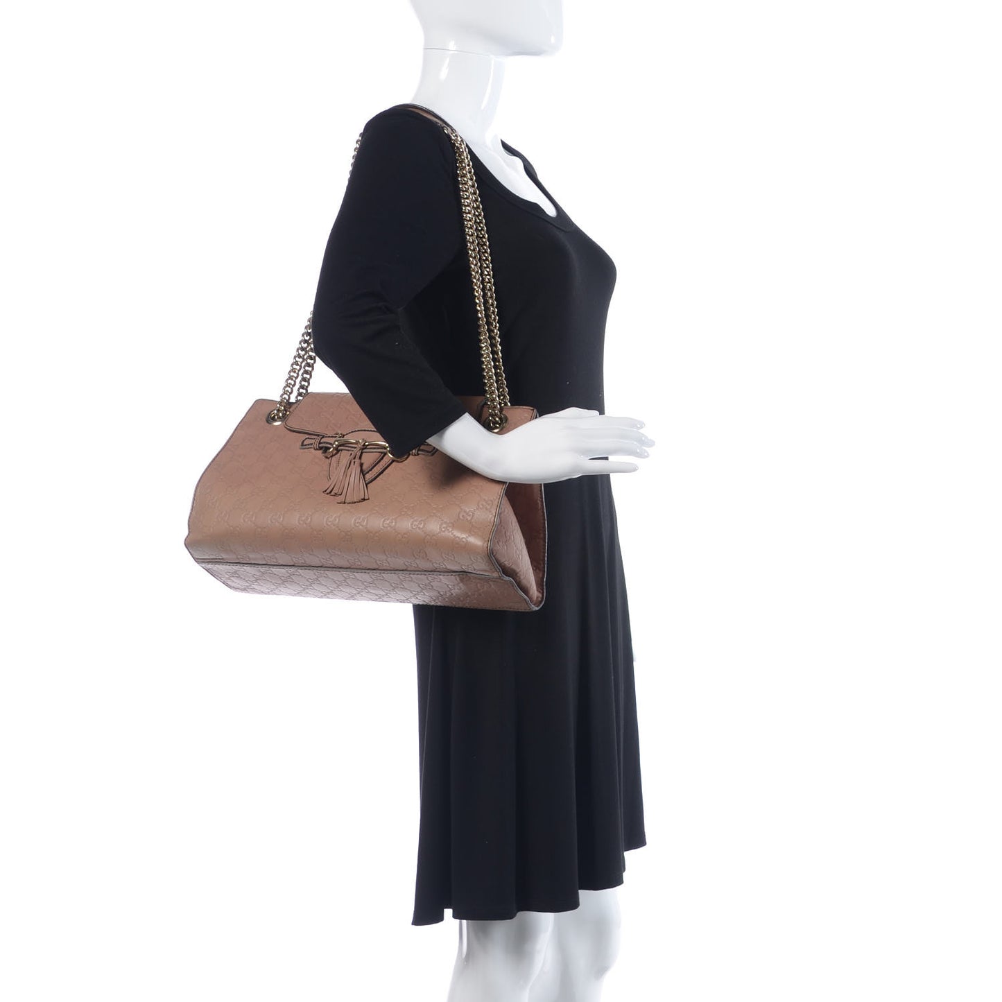 Guccissima Large Emily Chain Shoulder Bag Camelia
