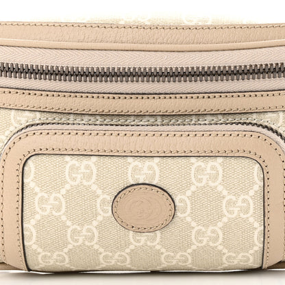 Gucci GG Supreme Monogram Textured Calfskin Web Retro Interlocking G Belt Bag Beige Mystic White Oatmeal 8 of 11