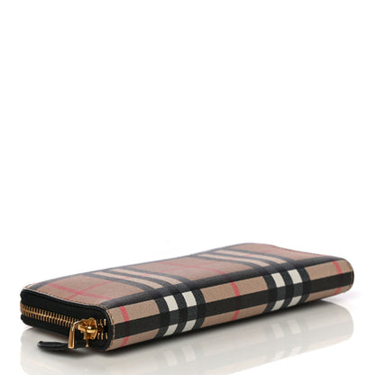 Burberry Vintage Check Elmore Zip Around Wallet Black 4 of 11
