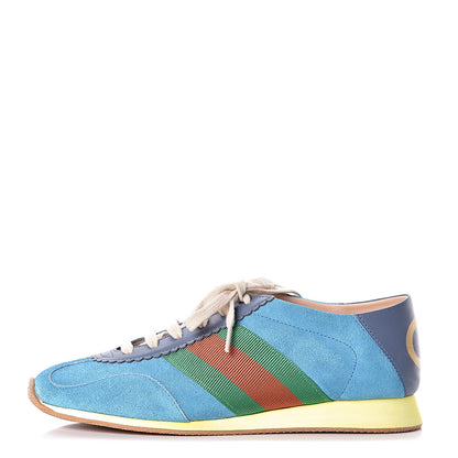 Gucci Suede Web Womens Rocket Sneakers 37.5 Bright Splash Thunder 1 of 9