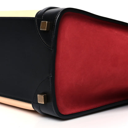 Celine Drummed Calfskin Nubuck Micro Tri-Color Luggage Ruby 9 of 9