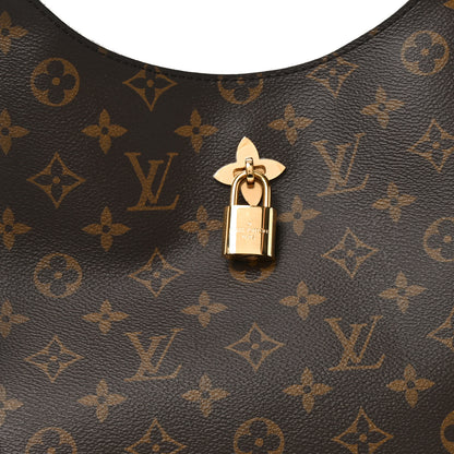 Louis Vuitton Monogram Flower Hobo Black 8 of 10