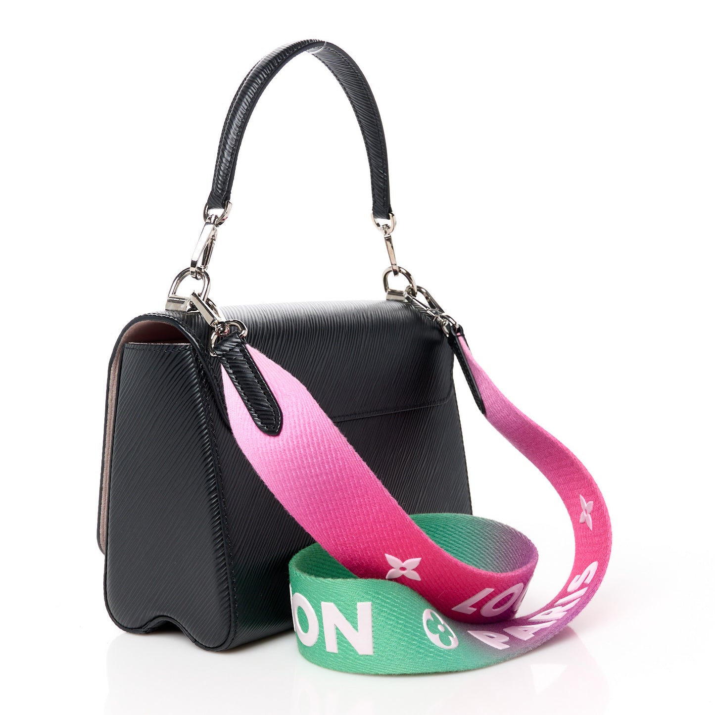 Epi Twist Shoulder Bag MM Black Rose